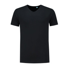 L&S T-shirt V-neck fine cotton elasthan - Topgiving