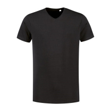 L&S T-shirt V-neck fine cotton elasthan - Topgiving