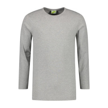 L&S T-shirt Crewneck cot/elast LS for him - Topgiving