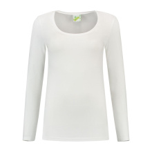 L&S T-shirt Crewneck cot/elast LS for her - Topgiving