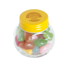 Kleine glazen pot jelly beans - Topgiving