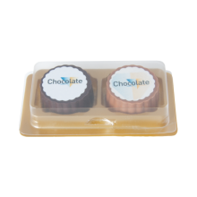 Logobonbon van puur/melk chocolade - Topgiving