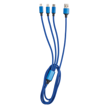 3 in 1 snellaadkabel textiel/metaal - Topgiving