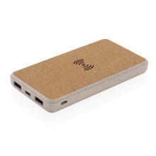 Kurk en tarwestro 8000 mAh 5W draadloze powerbank - Topgiving