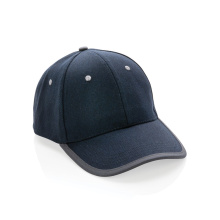 Impact AWARE™ 6 panel 280gr recycled katoen cap met bies - Topgiving