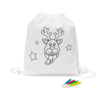 Kinder drawstring tas om in te kleuren - Topgiving