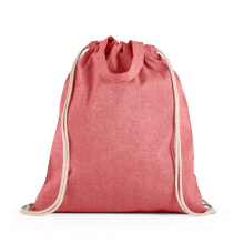 Tas met trekkoord van gerecycled katoen (70%) en polyester (30% rPET) (140 g/m²), hengsels van 30 cm en katoenen koorden om te sluiten - Topgiving