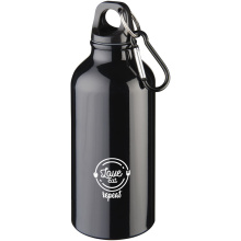 Oregon 400 ml waterfles van RCS-gecertificeerd gerecycled aluminium met karabijnhaak - Topgiving