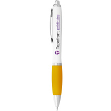 Nash balpen met witte houder en gekleurde grip (blauwe inkt) - Topgiving