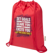 Peru Blend 180 g/m² GRS gerecycleerde katoenen trekkoordtas 5L - Topgiving