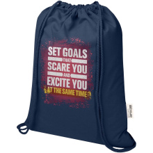 Peru Blend 180 g/m² GRS gerecycleerde katoenen trekkoordtas 5L - Topgiving