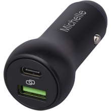 Pilot dubbele USB-C/USB-A autolader van 55 W - Topgiving