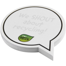 Sticky-Mate® tekstballonvormige gerecyclede sticky notes - Topgiving
