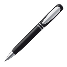 Kunstof pen met inklapbare clip - Topgiving
