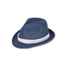 Polyester hoed met band - Topgiving
