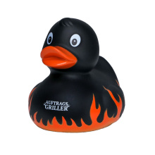 Squeaky duck flames with slogan - Topgiving