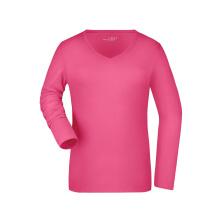 Ladies' Stretch V-Shirt Long-Sleeved - Topgiving