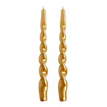 SENZA Twisted Dinerkaarsen Goud /2 - Topgiving