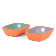 SENZA Terracotta Schaaltjes Rechthoek Grijs/Groen /2 - Topgiving