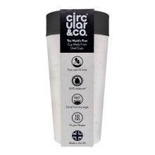 Circular Beker 340ML Crème-Zwart - Topgiving