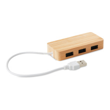 Usb hub bamboe 3 poorten - Topgiving