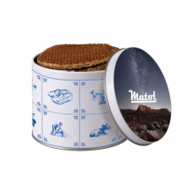 Delftsblauw blik met stroopwafels - Topgiving