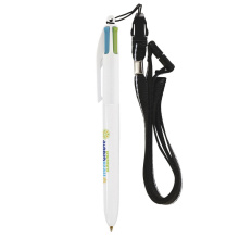 Bic® 4 colours fashion balpen + lanyard - Topgiving