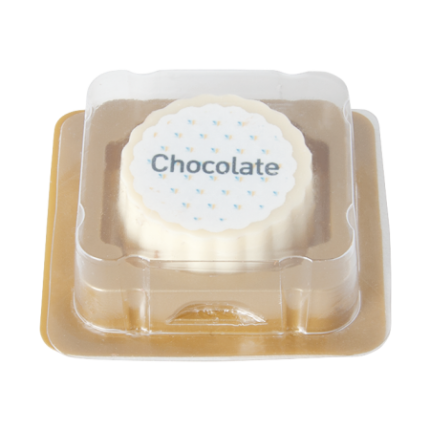 Logobonbon van witte chocolade - Topgiving