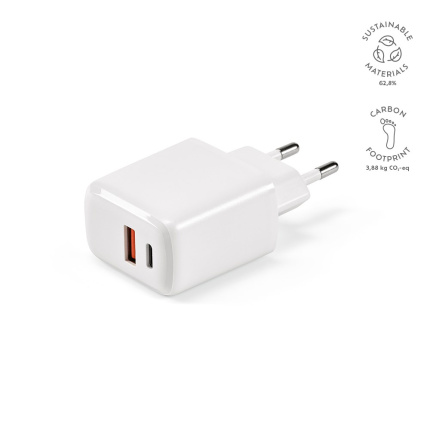 USB-A en USB-C oplaadstekker 20W rABS - Topgiving