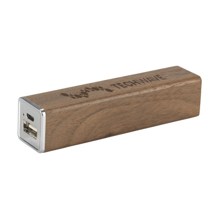 Powerbank 2000 wood externe oplader - Topgiving