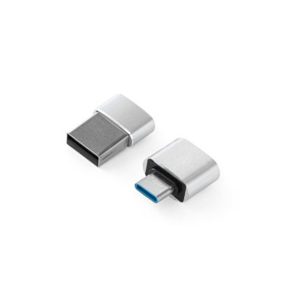 Aluminium adapterset die 1 adapter van USB-A naar USB-C en 1 adapter van USB-C naar USB-A bevat - Topgiving