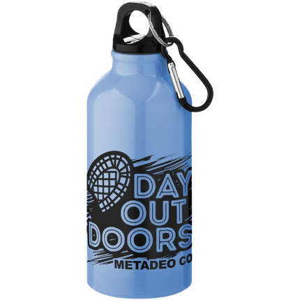 Oregon 400 ml aluminium waterfles met karabijnhaak - Topgiving