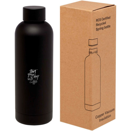 Spring 500 ml RCS-gecertificeerde gerecyclede roestvrijstalen koperen vacuümgeïsoleerde fles
 - Topgiving