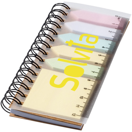 Spinner notitieboek met gekleurde sticky notes - Topgiving