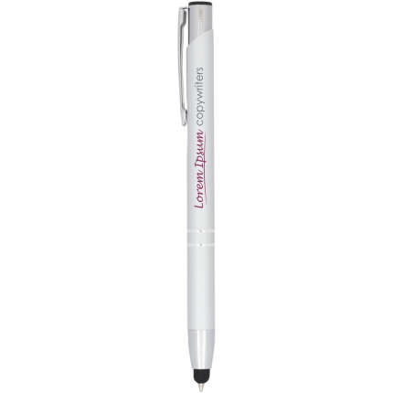 Moneta geanodiseerde aluminium stylus balpen - Topgiving