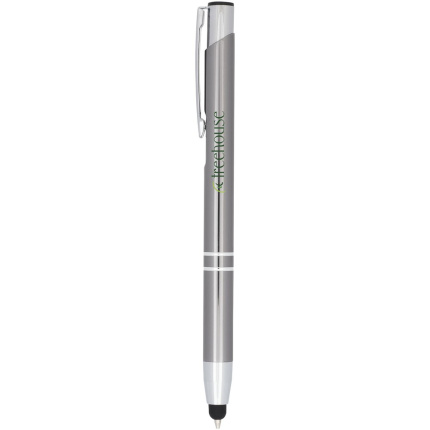 Moneta geanodiseerde aluminium stylus balpen - Topgiving