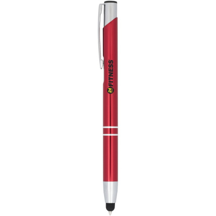 Moneta geanodiseerde aluminium stylus balpen - Topgiving