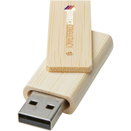 Rotate USB flashdrive van 16 GB van bamboe - Topgiving