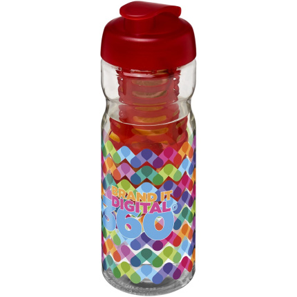 H2O Active® Base 650 ml sportfles en infuser met flipcapdeksel - Topgiving