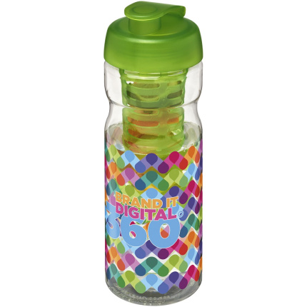 H2O Active® Base 650 ml sportfles en infuser met flipcapdeksel - Topgiving