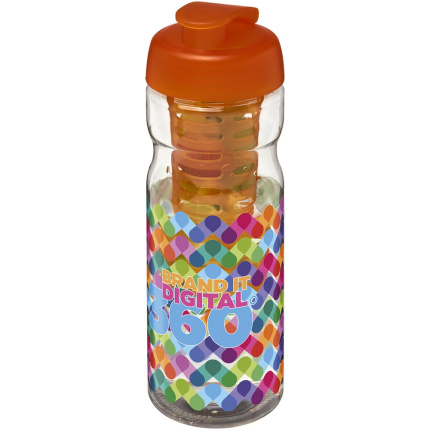 H2O Active® Base 650 ml sportfles en infuser met flipcapdeksel - Topgiving