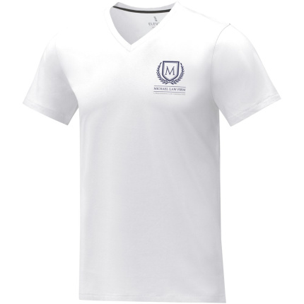 Somoto Heren T-shirt met V-hals en korte mouwen  - Topgiving