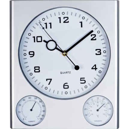 Wandklok met thermometer en hygrometer - Topgiving