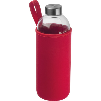 Drinkfles met neopreensleeve en inhoud van 1 liter - Topgiving