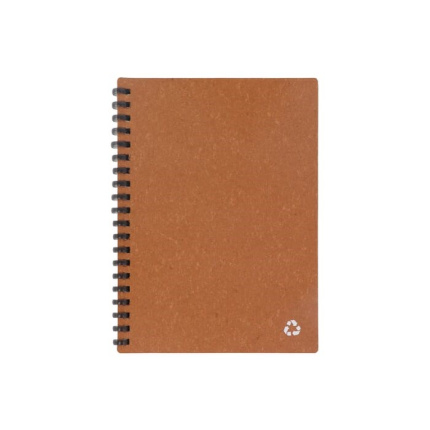 Notebook gerecycled leer Midi - Topgiving