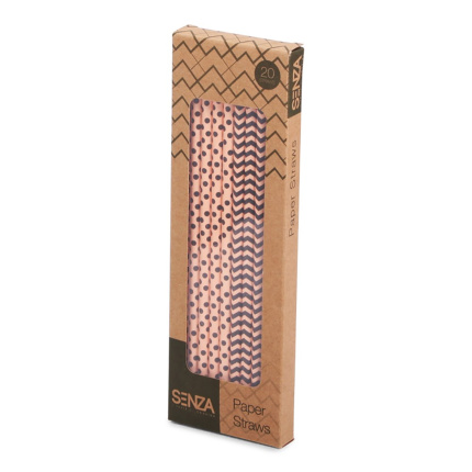 SENZA Paper Straws Brown - Topgiving