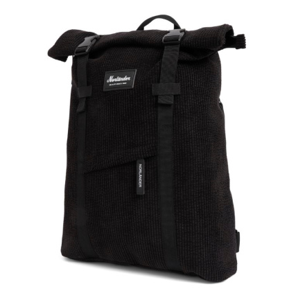 NORL&Auml;NDER Vintage Rib Rugtas Zwart - Topgiving