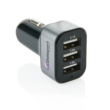 3.1a autolader met 3 usb poorten - Topgiving