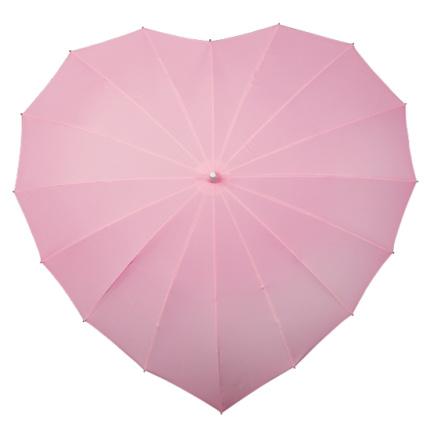 Hartvormige paraplu roze - Topgiving