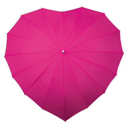 Hartvormige paraplu roze - Topgiving